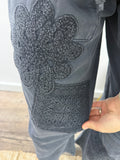 Crochet Patch Barrel Pant