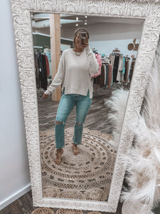 Oatmeal: Mineral Washed Pullover