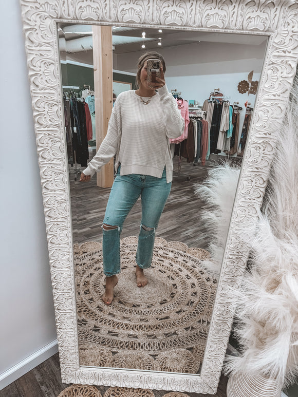 Oatmeal: Mineral Washed Pullover