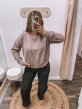 Rose Taupe: Crewneck Sweater