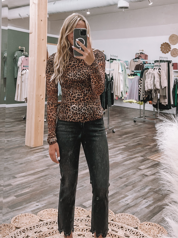Sheer Leopard Top