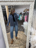Dusty Blue: Emily Button Down