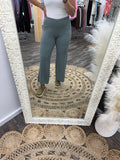 Teal Grey Waffle Pants
