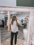 Mocha: Relaxed Striped Tee