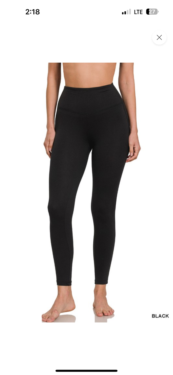 Black: Full Length Leggings