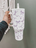 Lavender Bow Tumbler