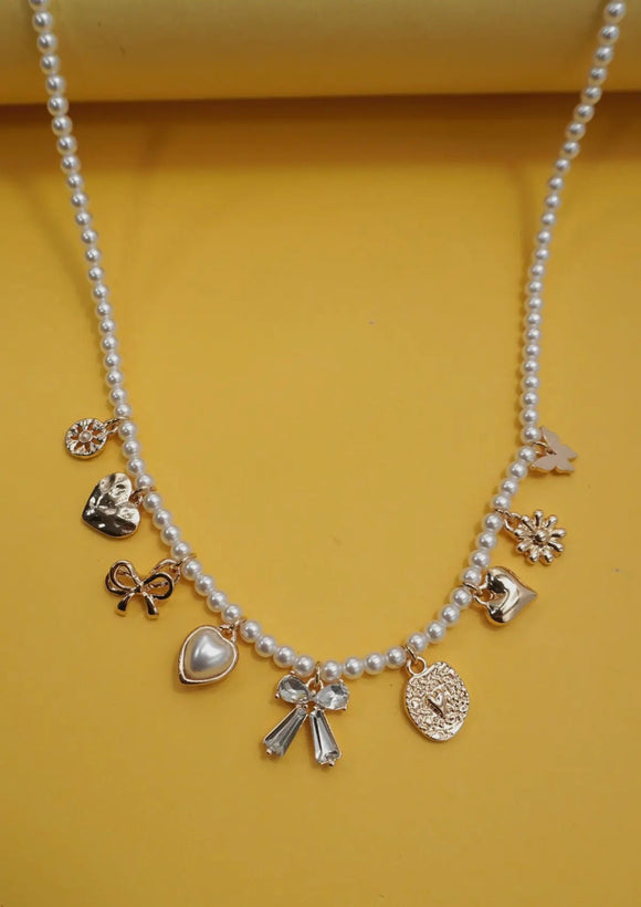 Charm Necklace - Sunflower Bow
