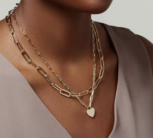 Layered Heart Necklace