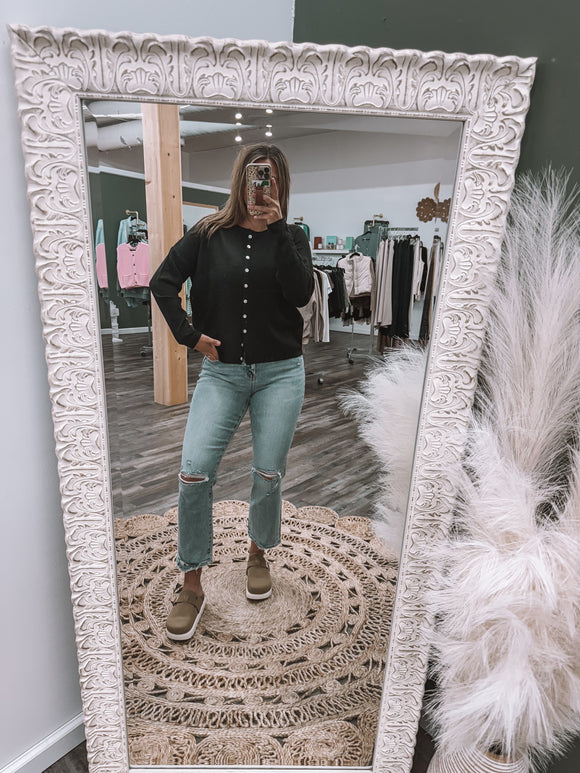 Black: Super Soft Sweater Cardigan