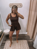 Chocolate Flowy Romper