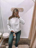 God Is Good Quilted Embroidered Sweatshirt