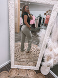 Stone: Butter V Waist Wide Pant