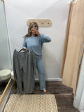 Brushed Long Lounge Set - Blue