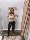 Ribbed Floral Long Sleeve