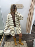 Striped Cardigan - Sand
