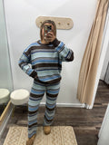 Multi Stripe Crew Neck Set