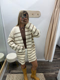 Striped Cardigan - Sand