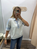 Harbor Bloom Collared Top