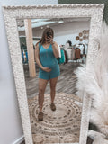 Dusty Blue: Corded Rib Romper