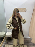 Long Vest - Chocolate Brown