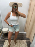 Light Washed Denim Shorts