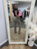 Stone: Butter V Waist Wide Pant