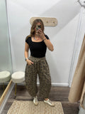 Floral Print Barrel Pant