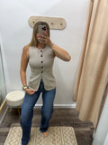 Striped Button Vest