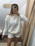 Quilted Patchwork Mockneck