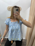 Floral Gingham Blouse