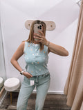 Embroidered Floral Tank