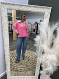 Neon Pink: French Terry Top