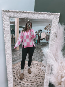 Pink: Drop Shoulder Sweater