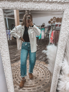 cream: Emily button down