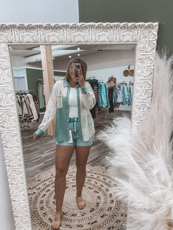 Blue Nora Button Up