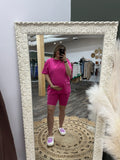 Hot Pink: Biker Short Set
