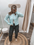 Baby Blue: Cardigan Top