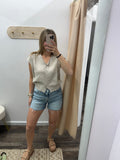 Sleeveless Knit Sweater