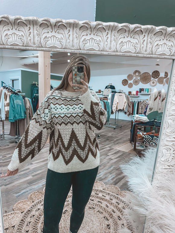 Fairisle Loose Fit Sweater