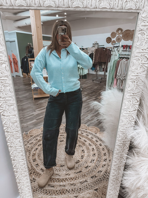 Baby Blue: Cardigan Top