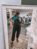 Black: Cinch and Slouchy Overalls