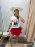 Red Lined Skort