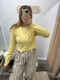 Yellow Button Long Sleeve