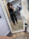 Washed Black Gauze Pants