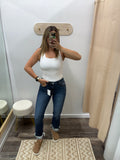 Charlie Cuffed Distressed Denim