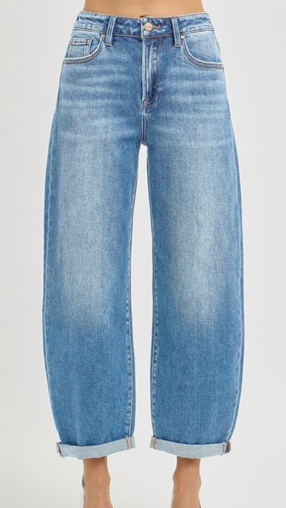 High Rise Mild Barrel Jeans