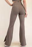 Dark Taupe: Ribbed Flares
