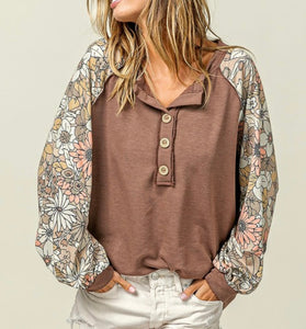 Floral French Terry Top
