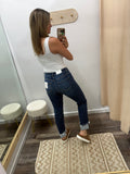 Charlie Cuffed Distressed Denim