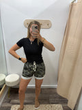 Camo Drawstring Shorts